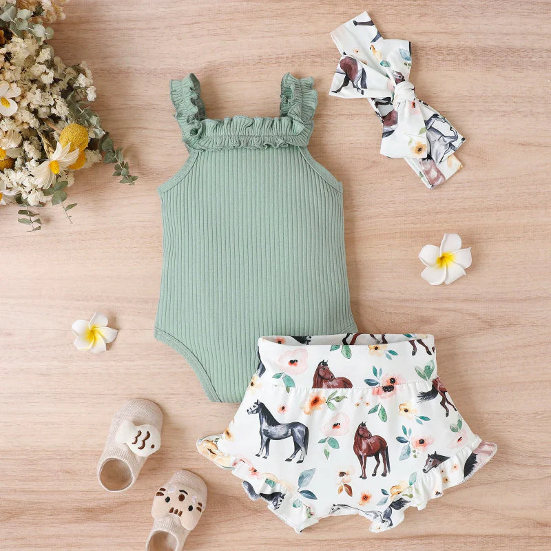Baby Girl Summer Outfit – Carino e leggero – Set di abbigliamento per neonati