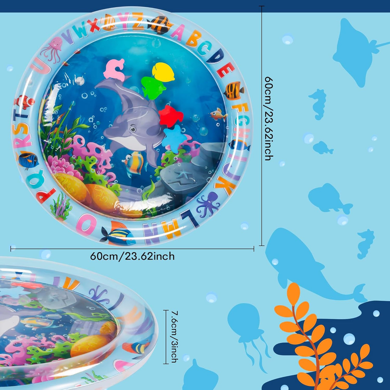 TinyWave – Allegro e stimolante – Tappetino sensoriale acquatico per neonati