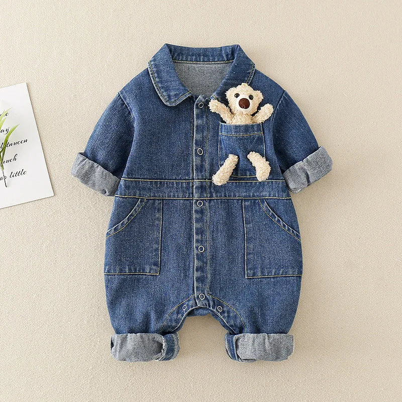 Mini Fashion™ - Confortevole ed elegante - Tuta in denim per bambini