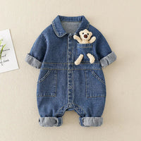 Thumbnail for Mini Fashion™ - Confortevole ed elegante - Tuta in denim per bambini