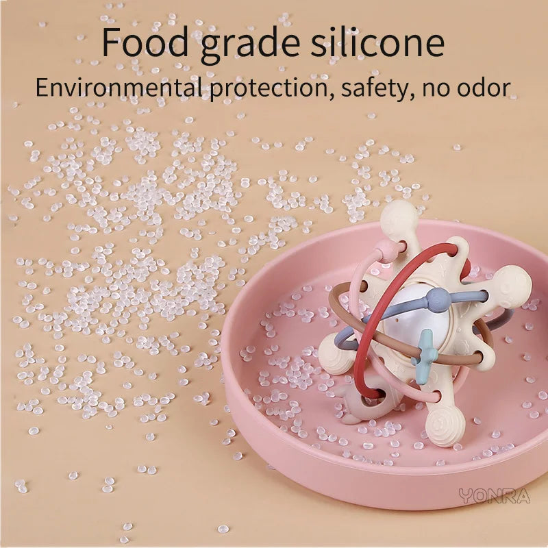 Sensory Rattle Ball™ – Divertimento con la presa morbida – Giocattoli da dentizione in silicone per bambini