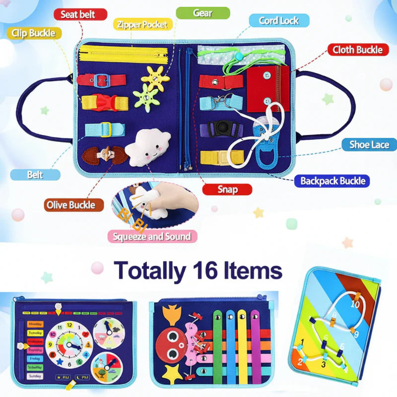 7-in-1 Busy Board – Motricità e apprendimento – Lavagna delle attività