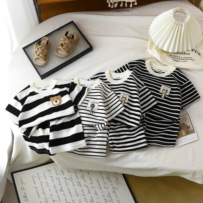Kids Stripe Outfit – Tendenza e comfort – Outfit estivo per bambini