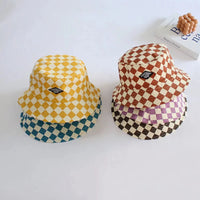 Thumbnail for Bucket Hat – Carino e protettivo – Cappellino a quadri per bambini
