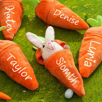 Thumbnail for Personalized Bunny – Il regalo di Pasqua perfetto - Coniglietto di peluche con carota e nome