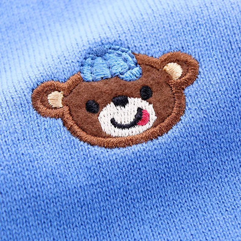 CozziWear – Caldo e alla moda – Cardigan lavorato a maglia con orsacchiotti