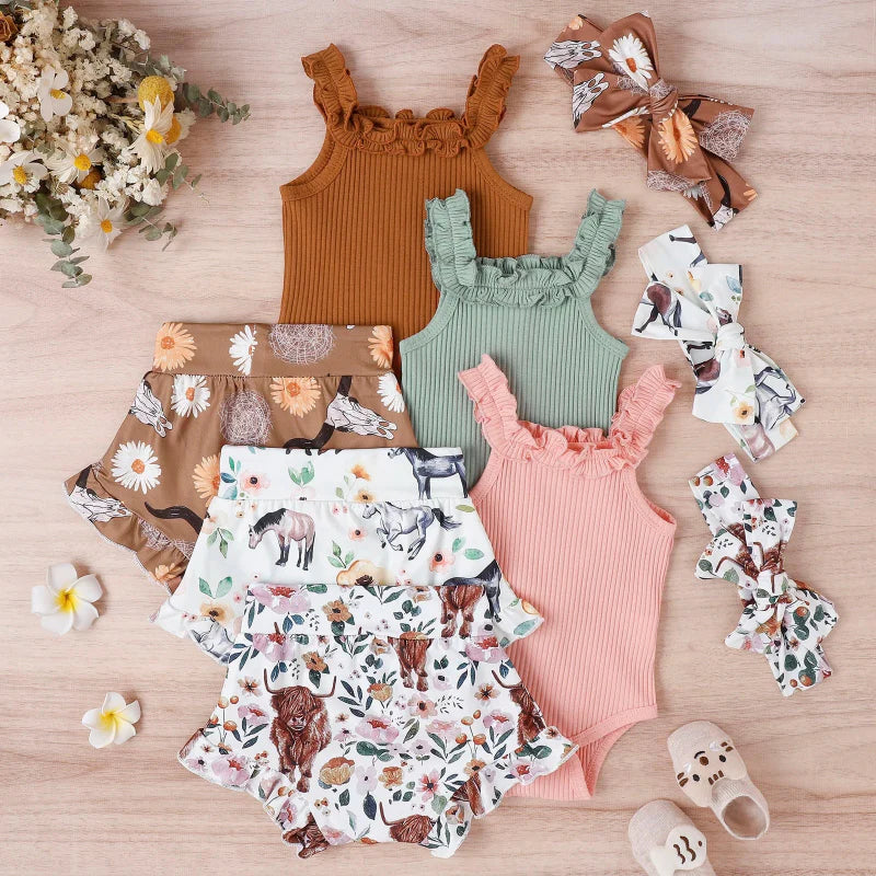 Baby Girl Summer Outfit – Carino e leggero – Set di abbigliamento per neonati