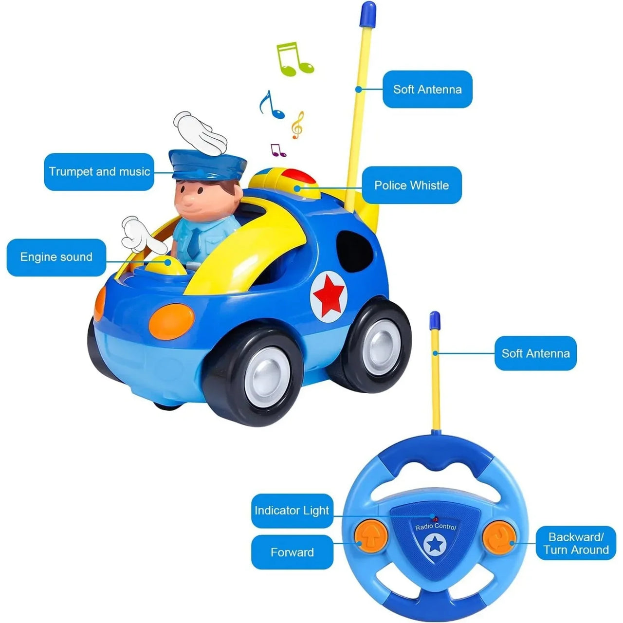 Police Toy Car™ - Divertimento da corsa - Auto giocattolo della polizia