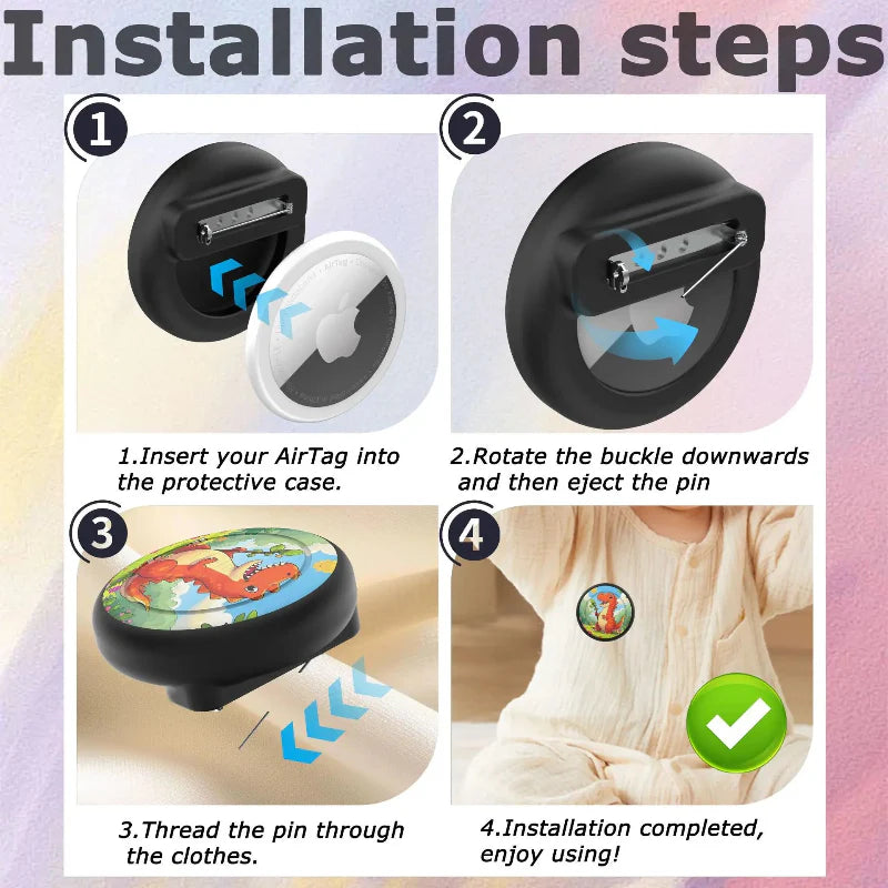 HiddenDot – Intelligente e sicuro – Spilla Custodia AirTag
