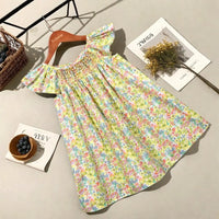 Thumbnail for Floral Dress – Leggera e ariosa – Abito da bambina con maniche svolazzanti