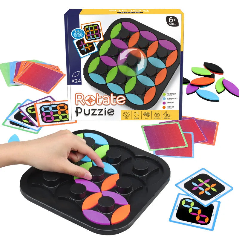 Rotating Logic™ - Rompicapo coinvolgente - Gioco da tavolo Tangram