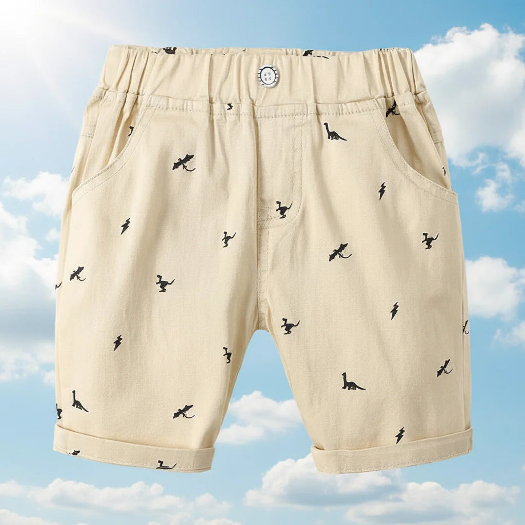 CoolKiddo – Freschi e comodi – Pantaloncini con disegno Dino