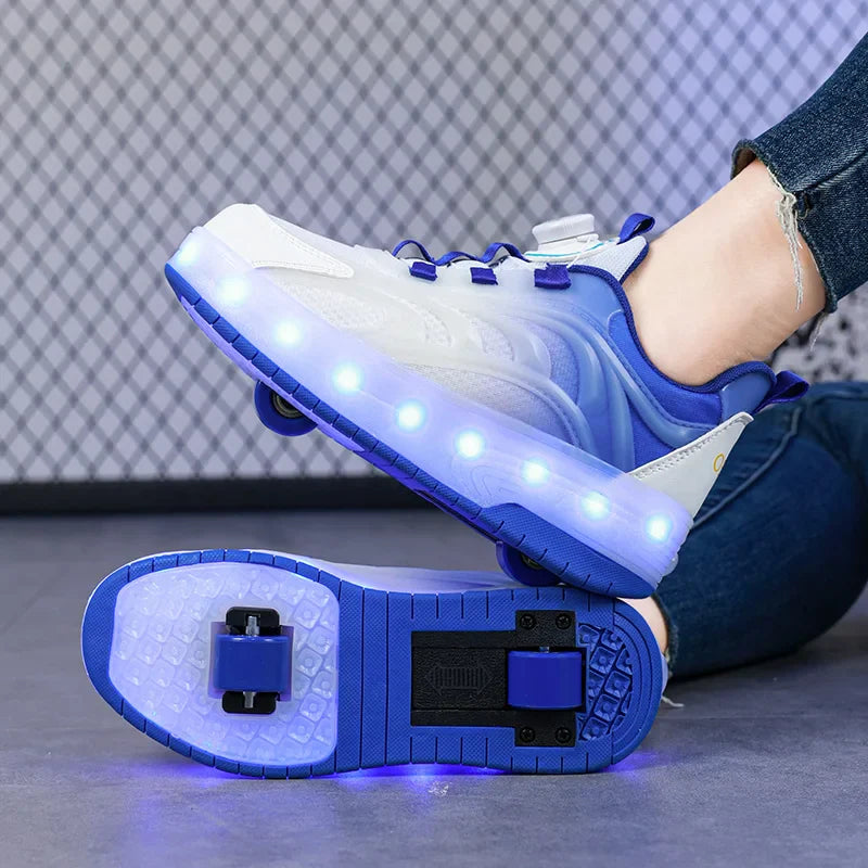 Light-Up Skate Shoes – LED e comode – Sneakers luminose con suola a rullo