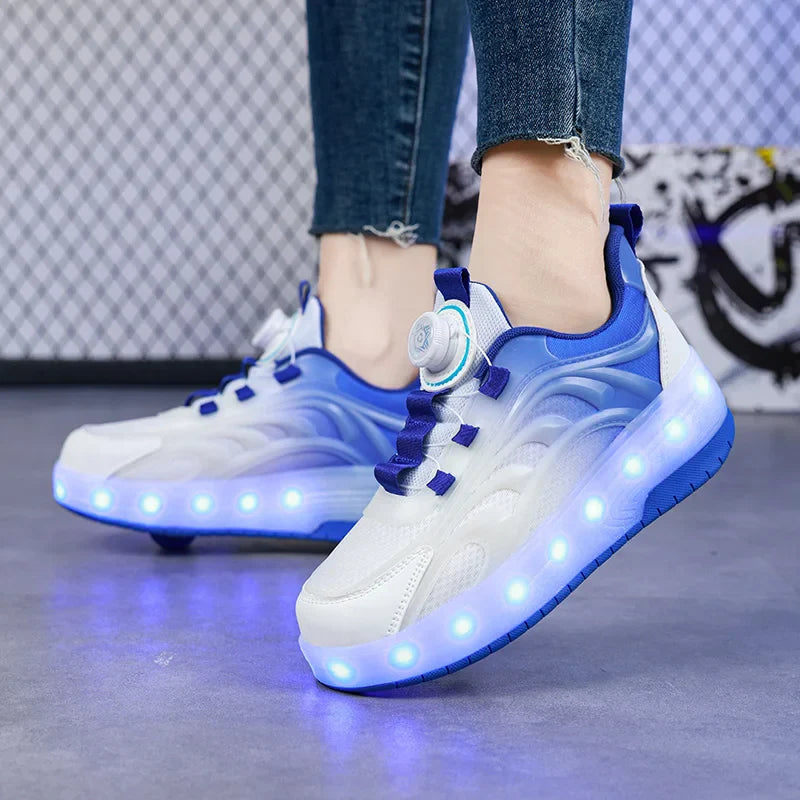 Light-Up Skate Shoes – LED e comode – Sneakers luminose con suola a rullo
