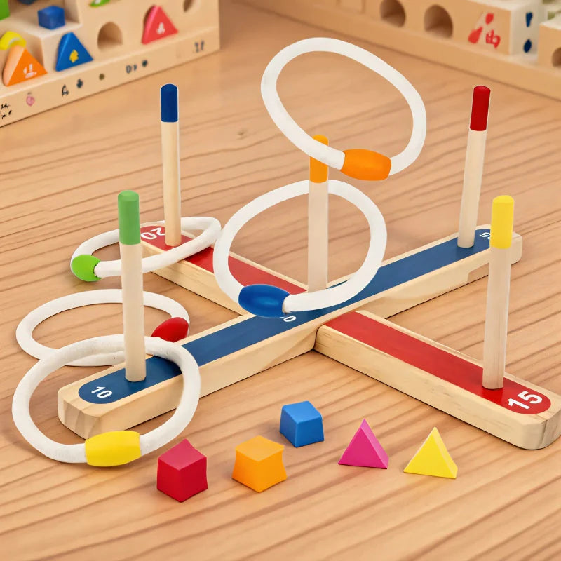 Montessori Ring Toss Game – Divertente e istruttivo – Gioco del lancio dell'anello