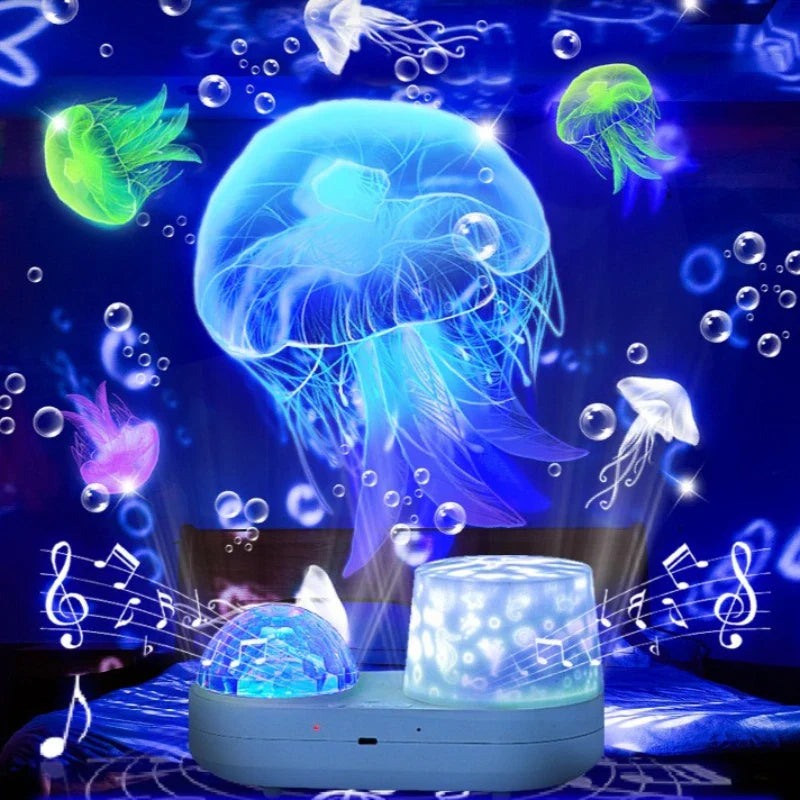 OceanGlow – Rilassante e magica – Lampada da notte con proiezione di cielo stellato