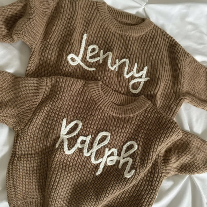 Personalized Baby Sweater – Unico e pieno d'amore – Maglione personalizzato ricamato per neonati