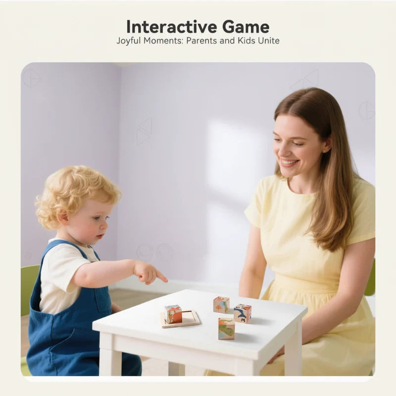 WoodMind – Creativo e didattico – Puzzle in legno 6 in 1 con animali Montessori
