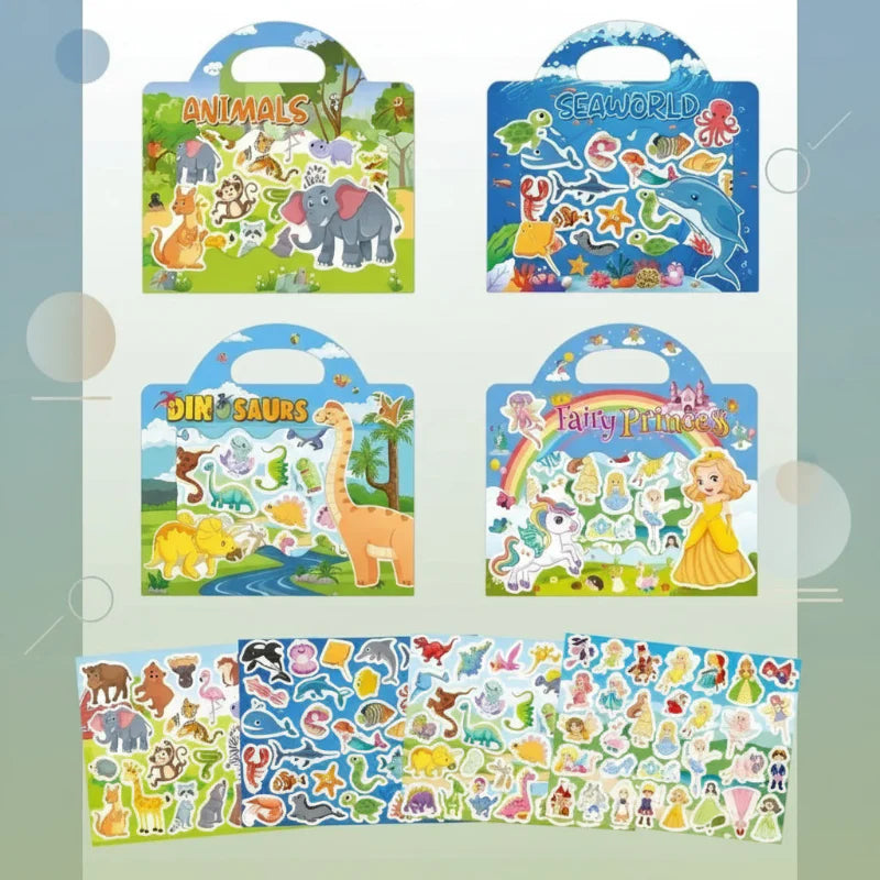 StickerFun – Colorato e istruttivo - Libro di adesivi riutilizzabile