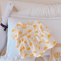 Thumbnail for Mini Fashion™ - Abbigliamento estivo - Set da bambina con stampa a cuori