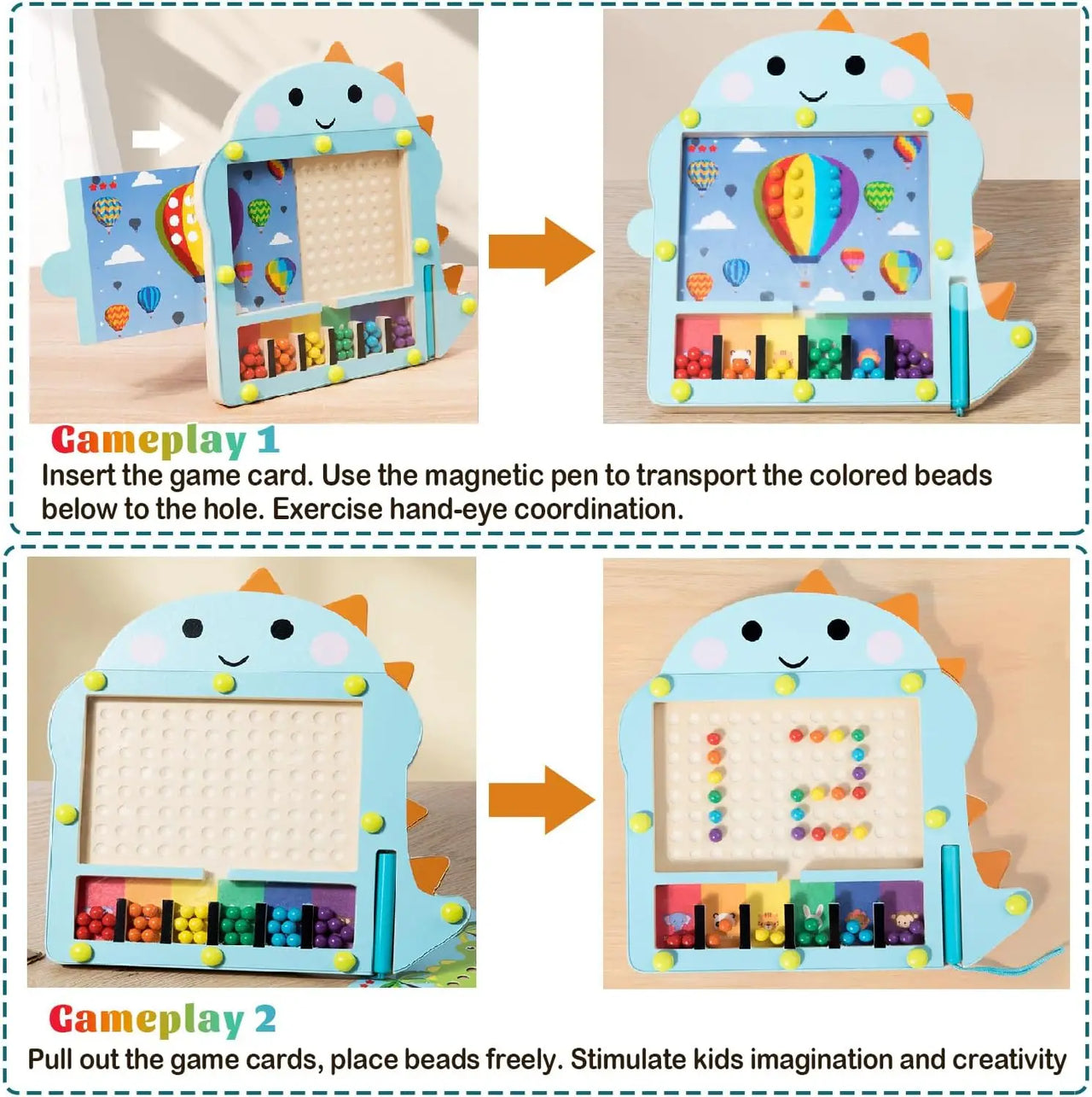 Bead Puzzle™ – Labirinto di divertimento – Puzzle di palline magnetiche in legno