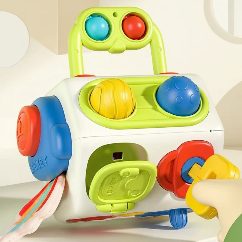 BusyCube – Intelligente e divertente – Cubo Montessori Fidget 10 in 1