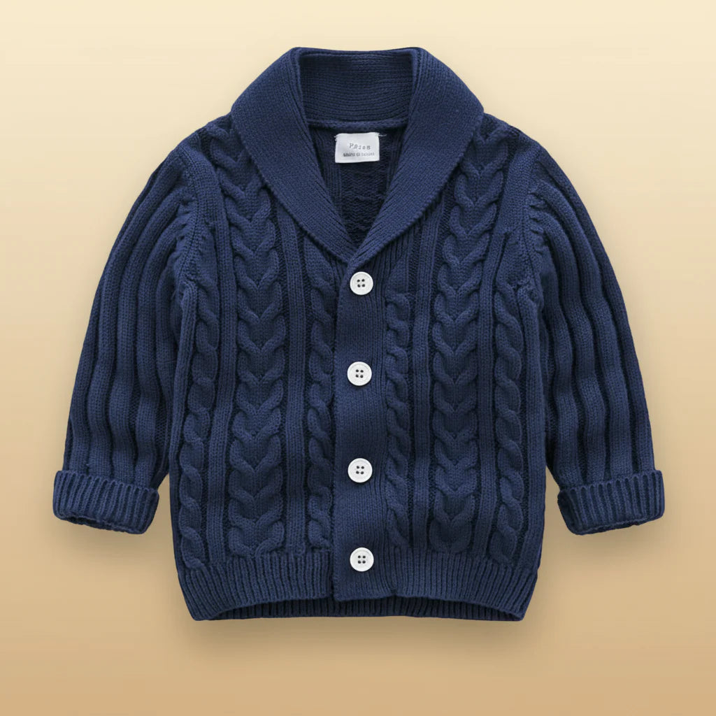 CozyCub – Comodo e alla moda – Cardigan lavorato a maglia per bambini