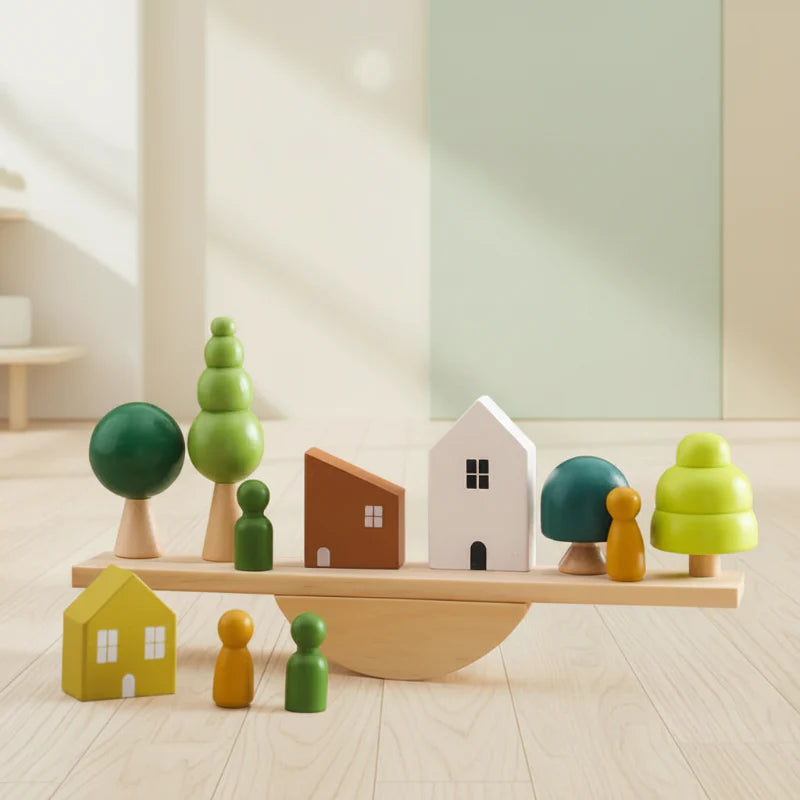 Wooden Forest Blocks – Creatività e sviluppo – Set di blocchi da impilare in legno