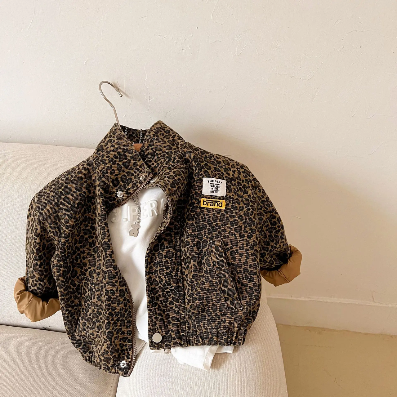 Mini Fashion – Robusto e confortevole – Giacca con stampa leopardata