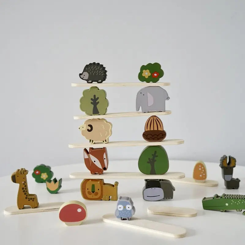 Animal Stackers™ - Impilamento sottile - Animali in legno Giocattoli impilabili