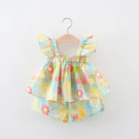 Thumbnail for Mini Fashion™ - Zomerbloem Chic - Zomer Jurkje Peony-print