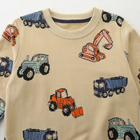 Thumbnail for TruckTales – Morbido e caldo - Maglione con veicoli da costruzione colorati