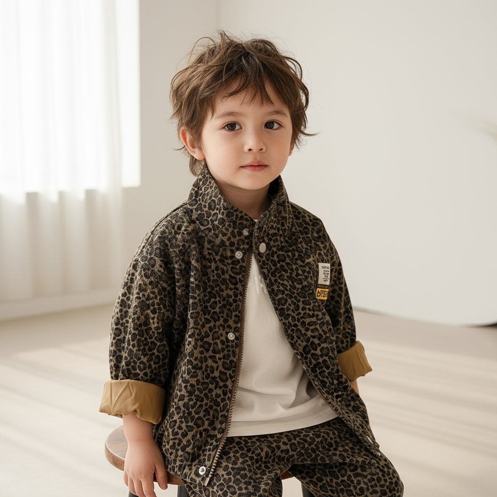 Mini Fashion – Robusto e confortevole – Giacca con stampa leopardata