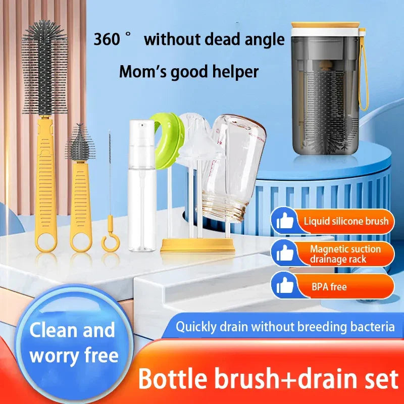 Bottle Cleaning Kit™ - Kit portatile per la pulizia - Spazzolino e pulitore per biberon