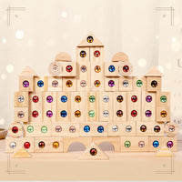 Thumbnail for Rainbow Gem Stacking Blocks – Creativo e didattico – Set di blocchi da impilare in legno