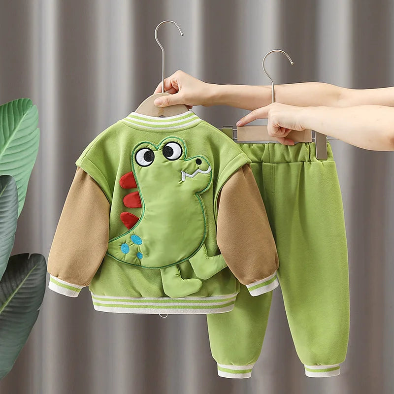 Mini Fashion™ - Abbigliamento casual tema Dino - Completo 3 pezzi