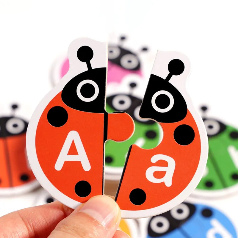 Wooden Letter Matching Game – Apprendimento e gioco – Puzzle dell'alfabeto