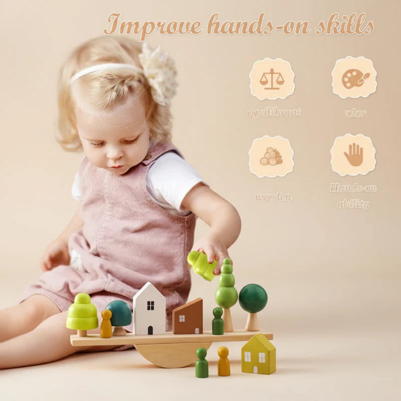 Wooden Forest Blocks – Creatività e sviluppo – Set di blocchi da impilare in legno