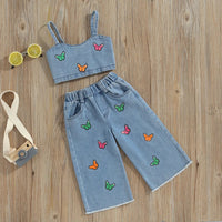 Thumbnail for Mini Fashion™ - Bellissimi ricami - Set estivo in denim