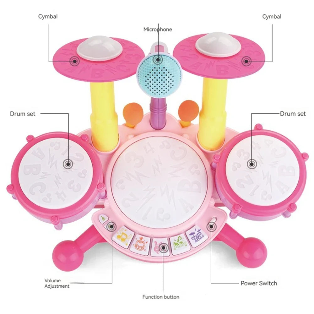 Kids Drumset™ - Stimolare l'amore per la musica - Batteria giocattolo