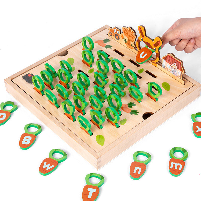 Carrot Pull Game™ - Imparare con le lettere - Gioco da tavolo con le carote