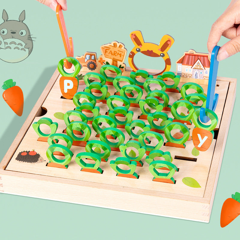 Carrot Pull Game™ - Imparare con le lettere - Gioco da tavolo con le carote