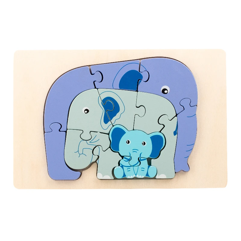 Animal Puzzle™ – Scoprire e imparare – Puzzle di legno a cartoni animati