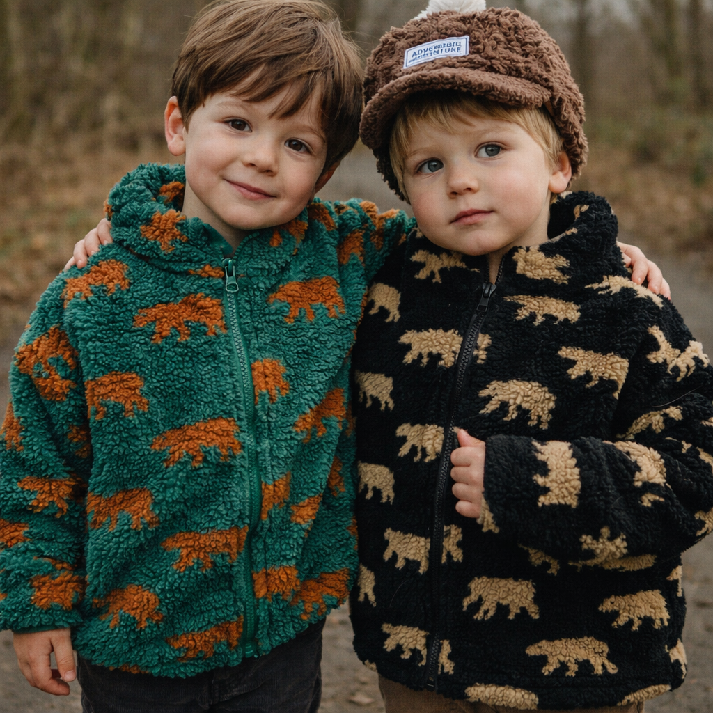 Mini Fashion™  – Extra morbido e caldo – Gilet in pile con orsi