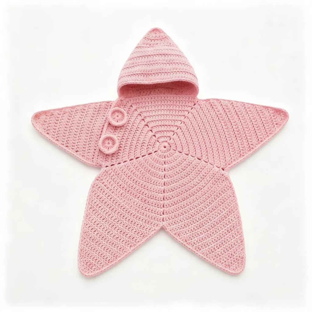 CozyStar – Morbido e fatto a mano – Tutina per neonati lavorata a maglia con motivo a forma di stella
