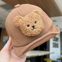 Thumbnail for Mini Fashion - Robusto e carino - Cappellino da bambino in velluto a coste con orsetto