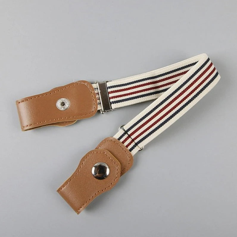 Cintura uomo intrecciata elastica Cognac Crete | Acciaio Cintura uomo intrecciata elastica Cognac Crete | Acciaio