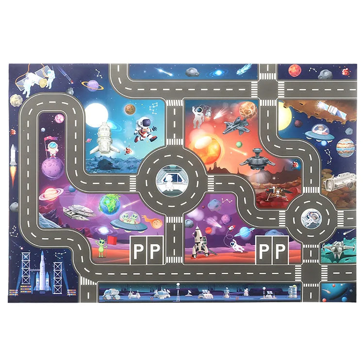 Magic City Playmat™ - Avventura in auto - Tappetino da gioco tema automobili