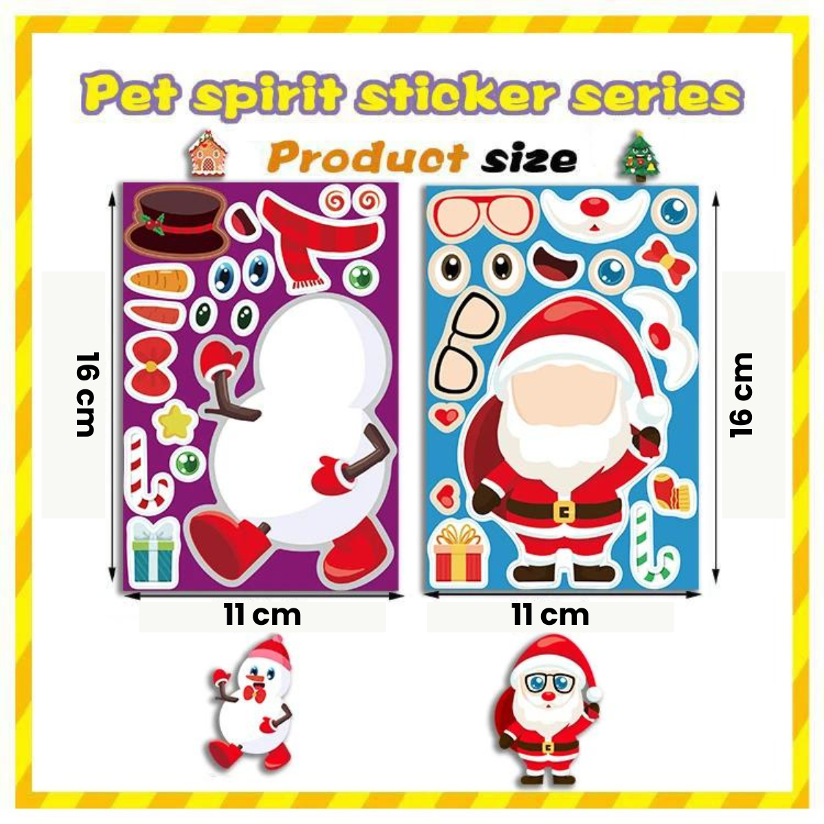 Christmas Stickerset™ - Il Natale in adesivi - Foglio di adesivi natalizi