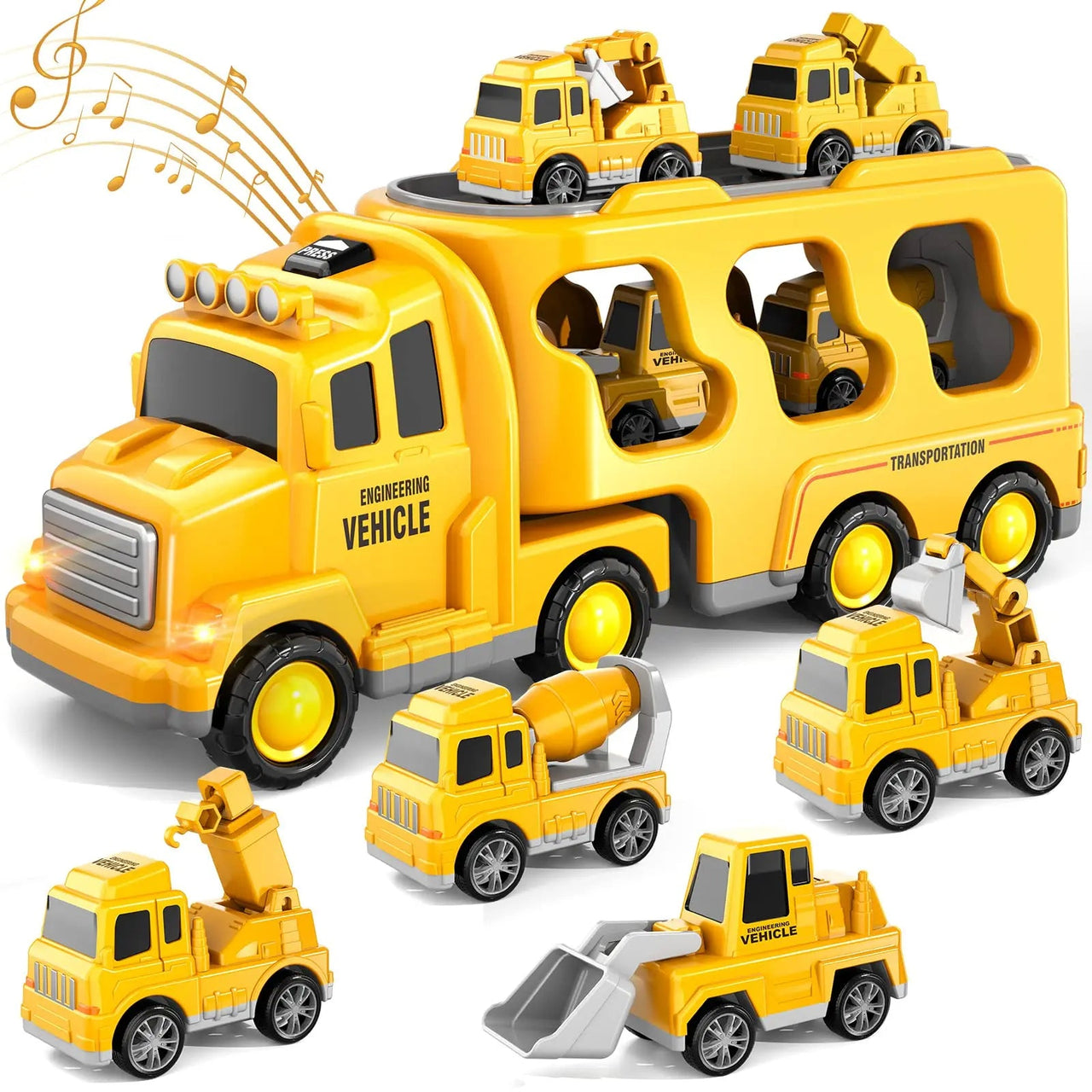 Magic Car City™ - Auto con luci e musica - Autorimorchio giocattolo